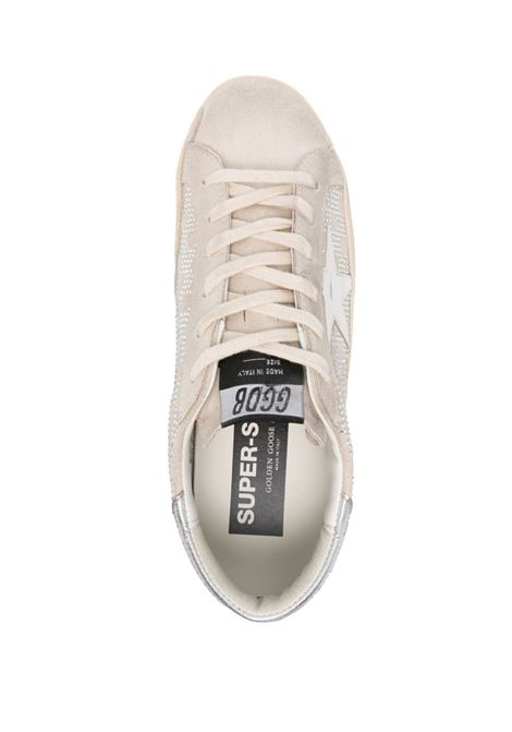 Sneakers Super Star con cristalli in beige, bianco e argento Golden Goose - donna GOLDEN GOOSE | GWF00101F00619915622